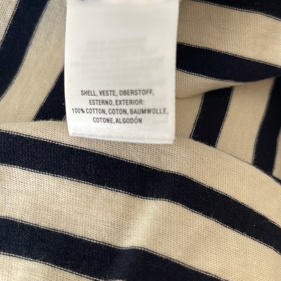 Maeve Black and Cream Floral and Striped Top - Picture 7 of 7